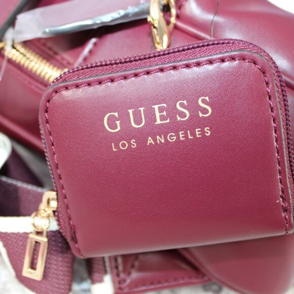 GUESS Renae Mini Backpack in Oxblood with Matching Coin Pouch – NWT - Picture 5 of 15